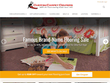 Tablet Screenshot of customcarpetcenters.com